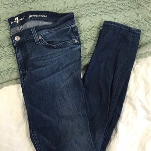 7 for all makind skinny blue jeans